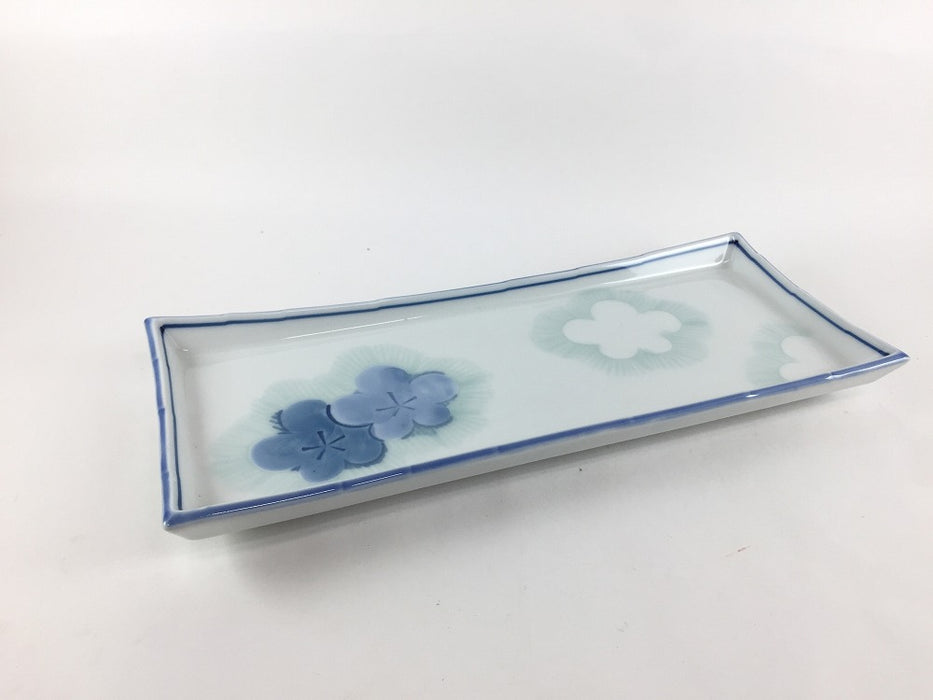 【SALE】27cm鮎長皿.染ぼかし梅　有田焼【訳あり】