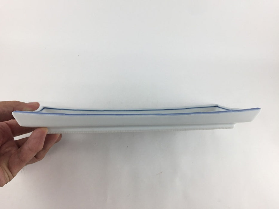 【SALE】27cm鮎長皿.染ぼかし梅　有田焼【訳あり】