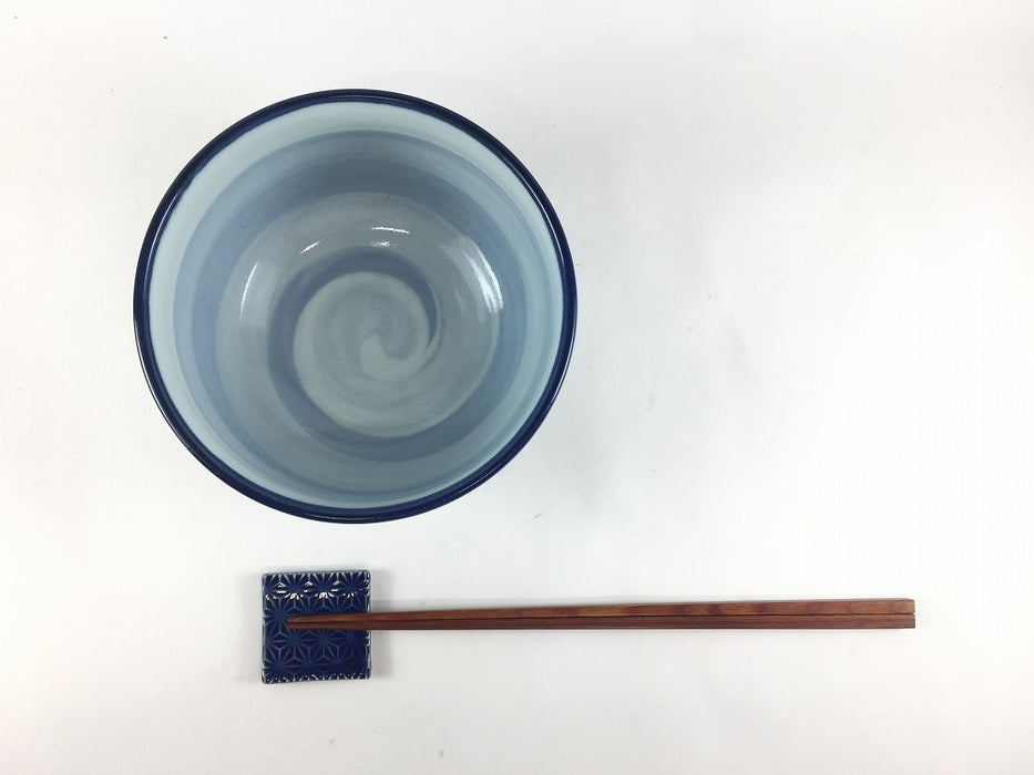 【SALE】13cm厚渕丸丼(400cc)吹墨刷毛　美濃焼【訳あり】