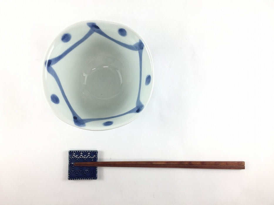 【SALE】角丸丼(12cm/400cc)うろこ紋　吉田焼　肥前有田焼【訳あり】