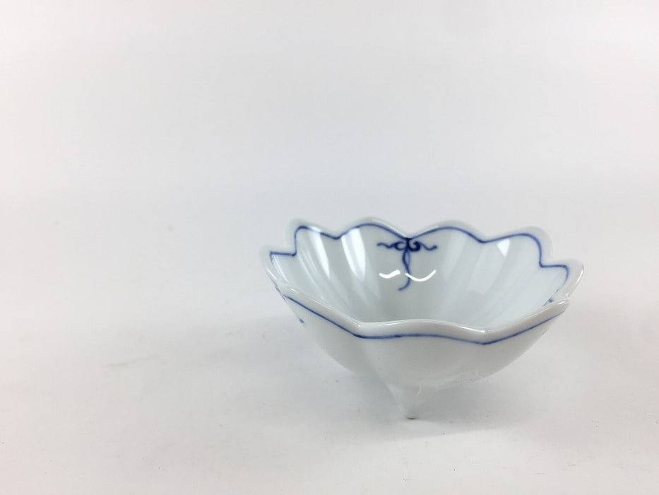 【SALE】花三足珍味.青瓔珞　8cm　波佐見焼【訳あり】