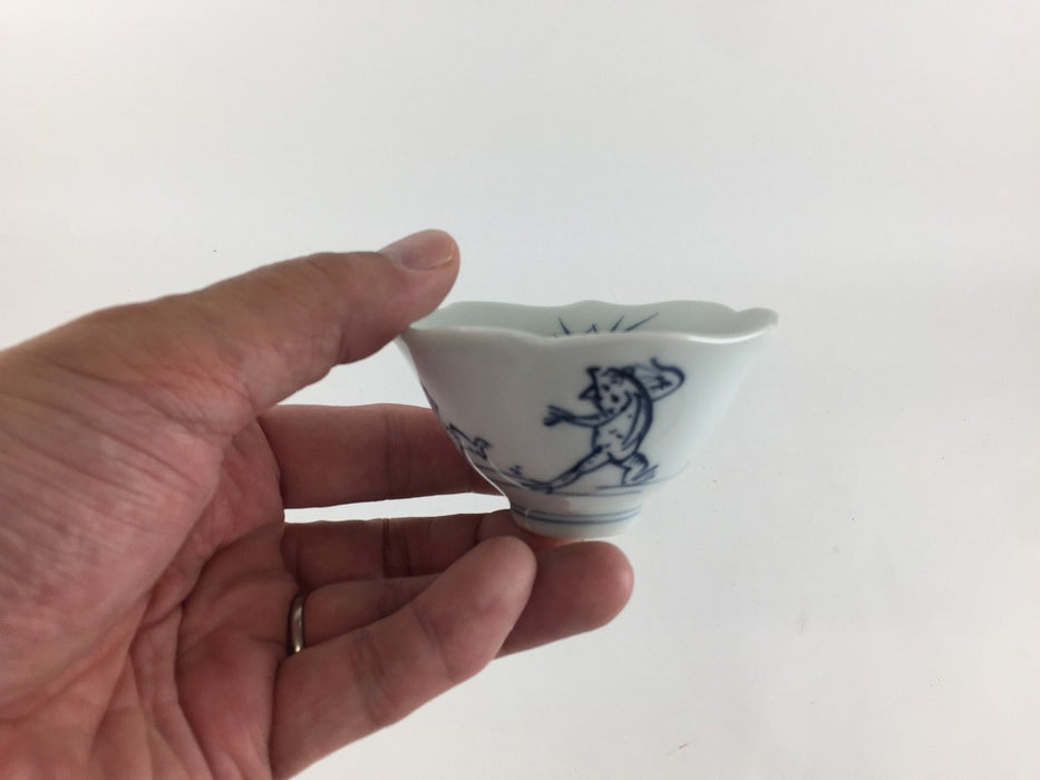 【SALE】8cm花小小鉢.染高山寺　波佐見焼【訳あり】