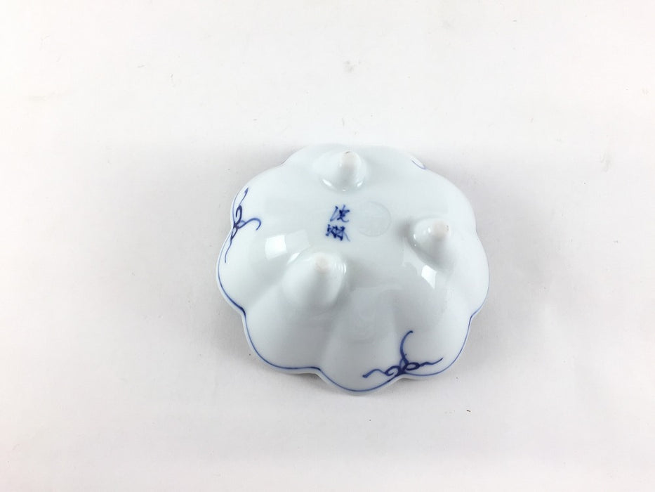 【SALE】花三足珍味.青瓔珞　8cm　波佐見焼【訳あり】