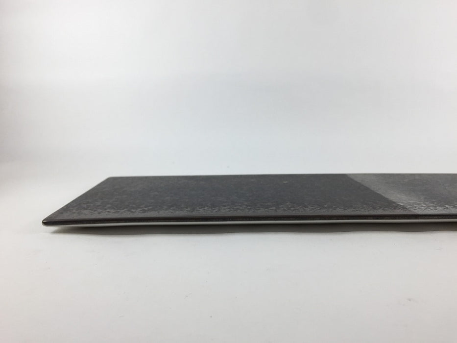 37cmロングプレート.黒/銀　有田焼(j.R)【限定品】