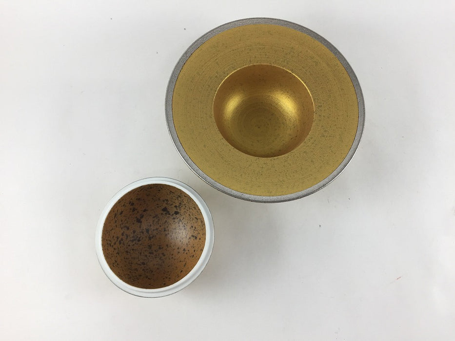 【SALE】125リム丸珍味.金渕銀　13cm　有田焼【訳あり】