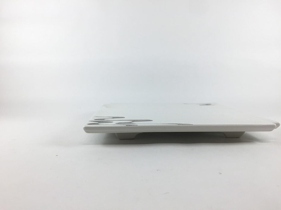 【SALE】板違角皿.白吹銀流水　19cm　有田焼【訳あり】