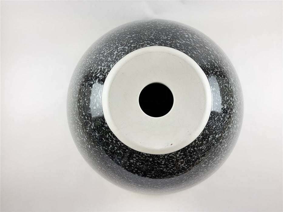 【SALE】32cm手洗い鉢.黒白吹【金具別】【訳あり】(j.R)