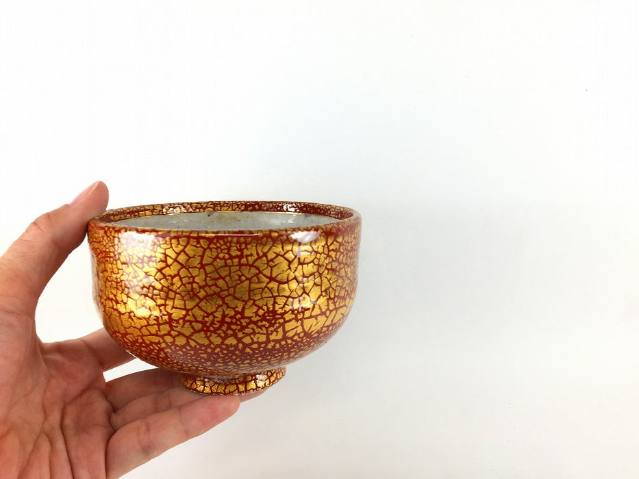 錦赤金彩　抹茶碗(500cc )　12cm　伊万里焼(j.R)