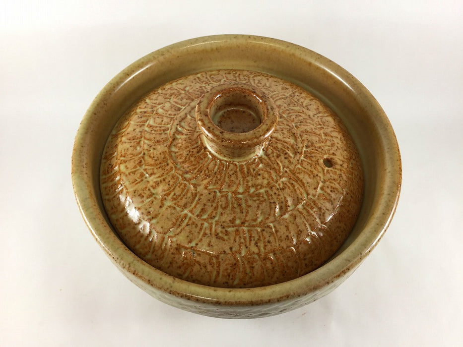 【直火可】3合飛び鉋彫ご飯鍋　鍋釉　21cm　有田焼(j.R)