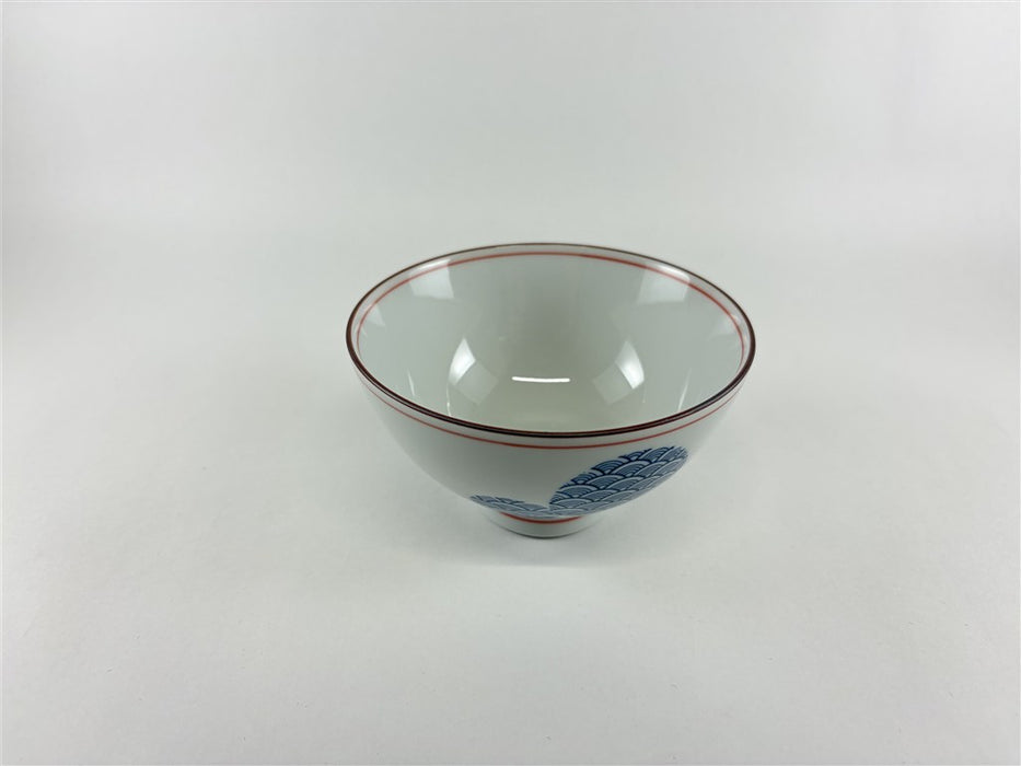 【SALE】飯茶碗.丸紋青海波　11.5cm　波佐見焼【訳あり】
