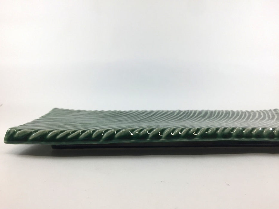 【SALE】320波板皿　織部　32cm　有田焼【訳あり】