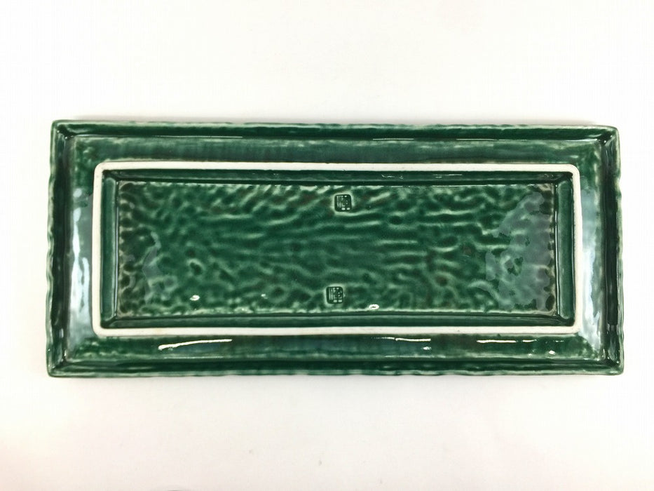 【SALE】320波板皿　織部　32cm　有田焼【訳あり】