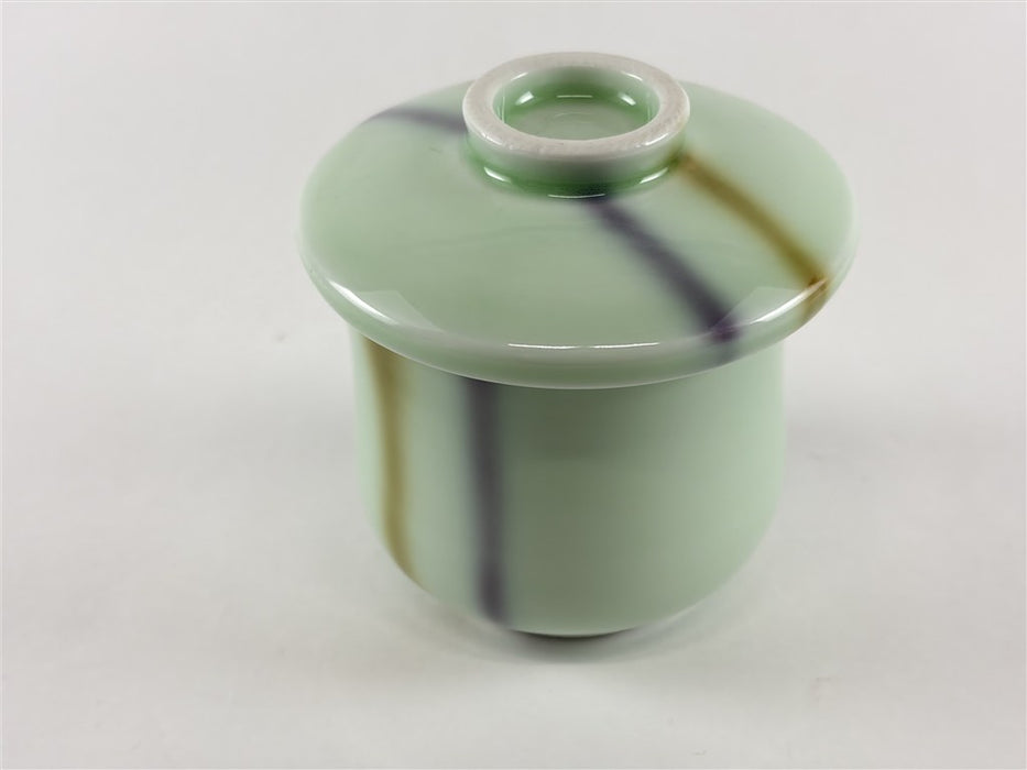 【SALE】瓢むし碗.緑青磁二色線　9cm　有田焼【訳あり】