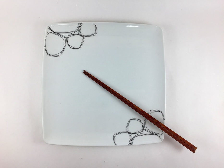 【SALE】215角皿　シャボン玉　21cm　有田焼【訳あり】