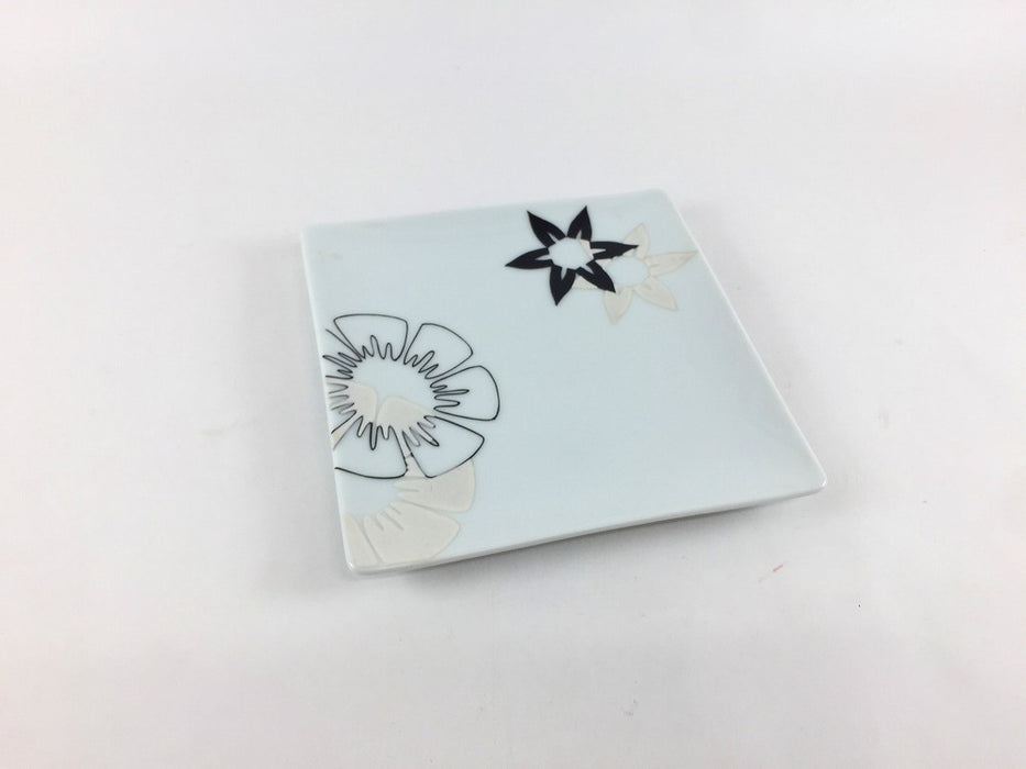 【SALE】12角皿　トロピカル黒　12cm　有田焼【訳あり】