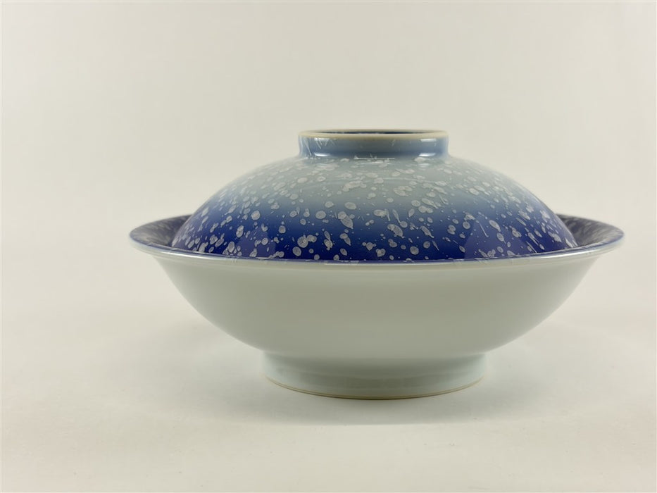 【SALE】18cm平蓋.白波吹　有田焼【訳あり】