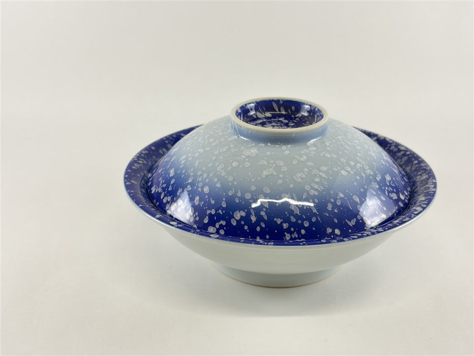 【SALE】18cm平蓋.白波吹　有田焼【訳あり】
