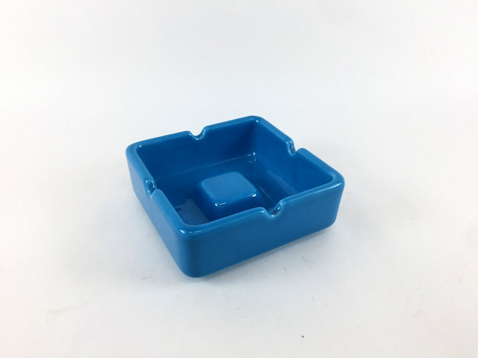 【SALE】角ミニ灰皿　(トルコ釉/山吹釉)　8cm　有田焼【訳あり】