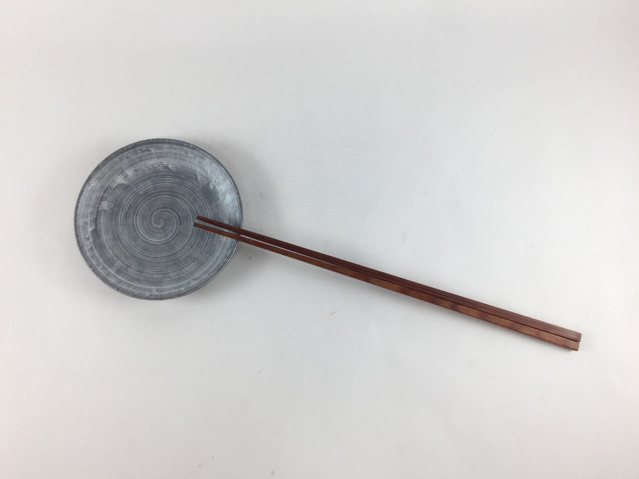 【SALE】9.5cm竹小皿.黒彩銀　有田焼【訳あり】