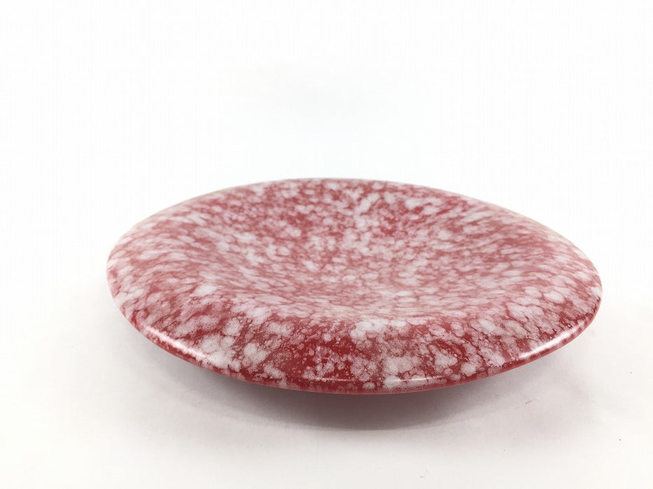 【SALE】21cmウェーブプレート.赤白マット　有田焼【訳あり】