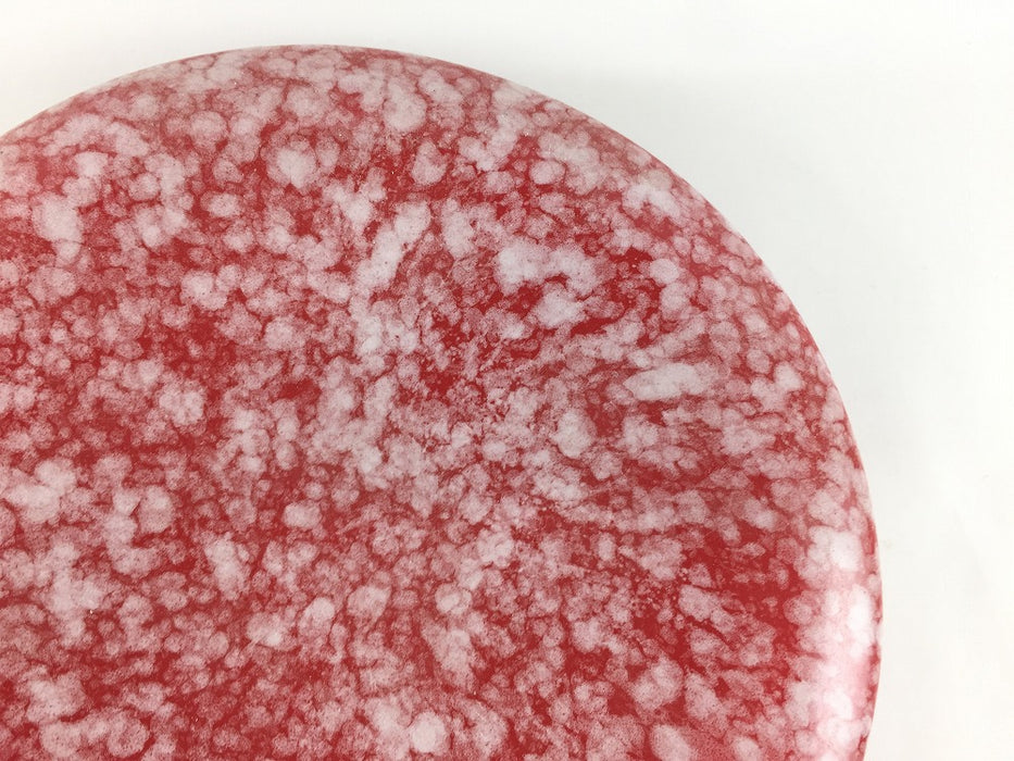 【SALE】21cmウェーブプレート.赤白マット　有田焼【訳あり】