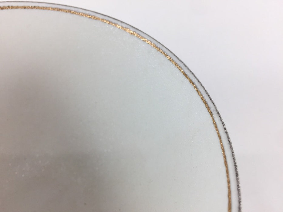 【SALE】15cmソフトボウル.雪白金銀　有田焼【訳あり】