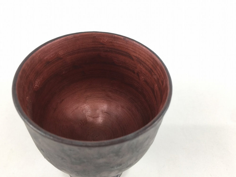 【SALE】ミニワインカップ.黒彩赤　7cm　有田焼【訳あり】