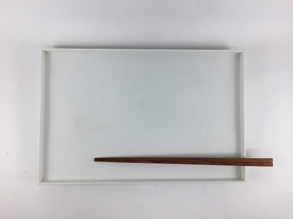 【SALE】28cm渕立長皿.雪白　有田焼【訳あり】