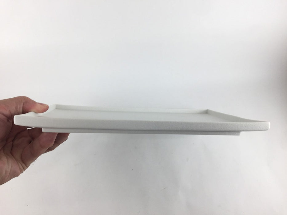 【SALE】28cm渕立長皿.雪白　有田焼【訳あり】