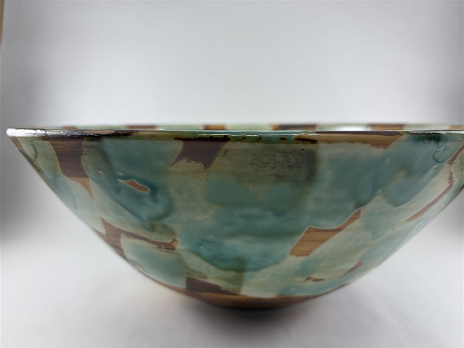 【SALE】40cm手洗い鉢.茶巻織部刷毛【金具別】【訳あり】(j.R)