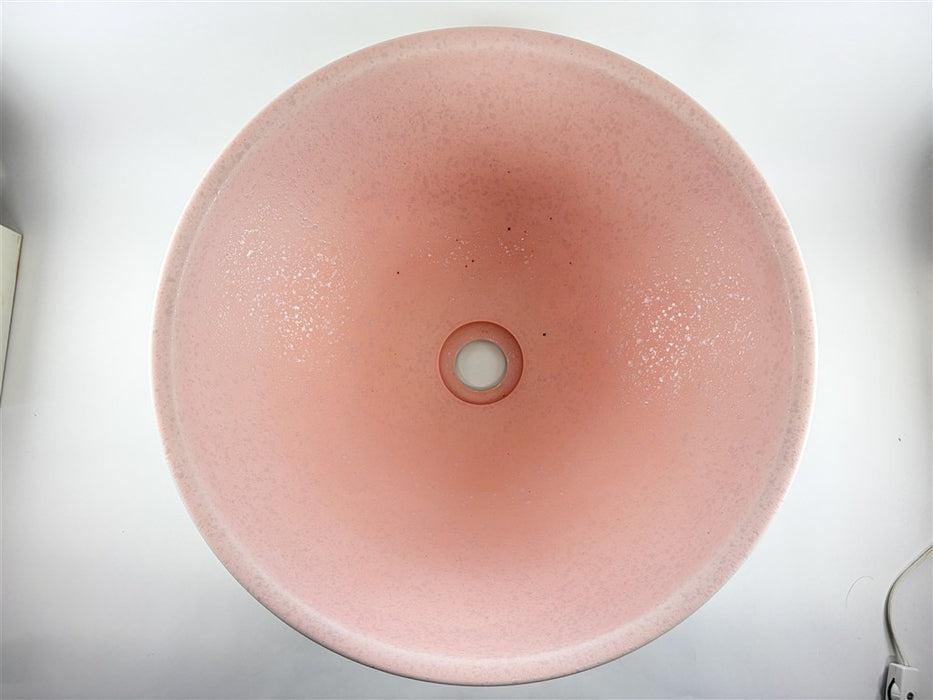 【SALE】39cm手洗い鉢.石焼内ﾋﾟﾝｸ【金具別】【訳あり】(j.R)