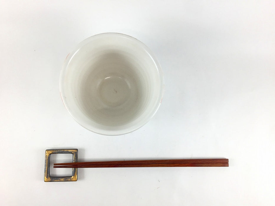 粉引　しのぎ飯碗　11.5cm　美濃焼(j.R)