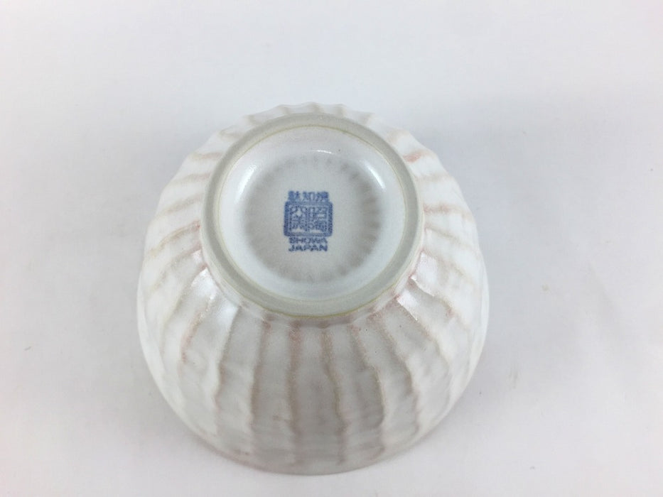 粉引　しのぎ飯碗　11.5cm　美濃焼(j.R)