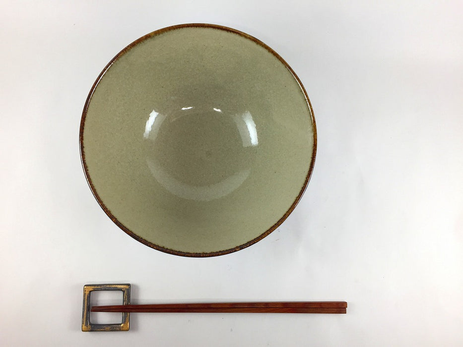 琉球唐草(ルリ/サビ)　6.5そば丼　19cm　美濃焼 (j.R)