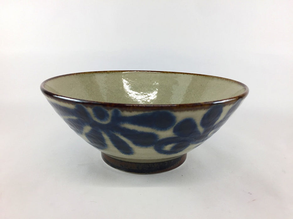 琉球唐草(ルリ/サビ)　6.5そば丼　19cm　美濃焼 (j.R)