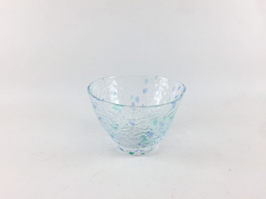 【SALE】80cc小鉢　(青しぶき/花しぶき/緑しぶき)　硝子　8cm【訳あり】