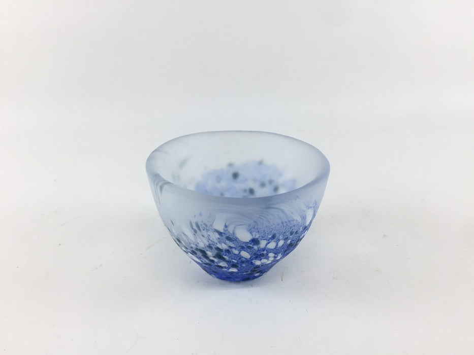 【SALE】50ccぐい呑み　(青/ピンク)　硝子　6cm【訳あり】