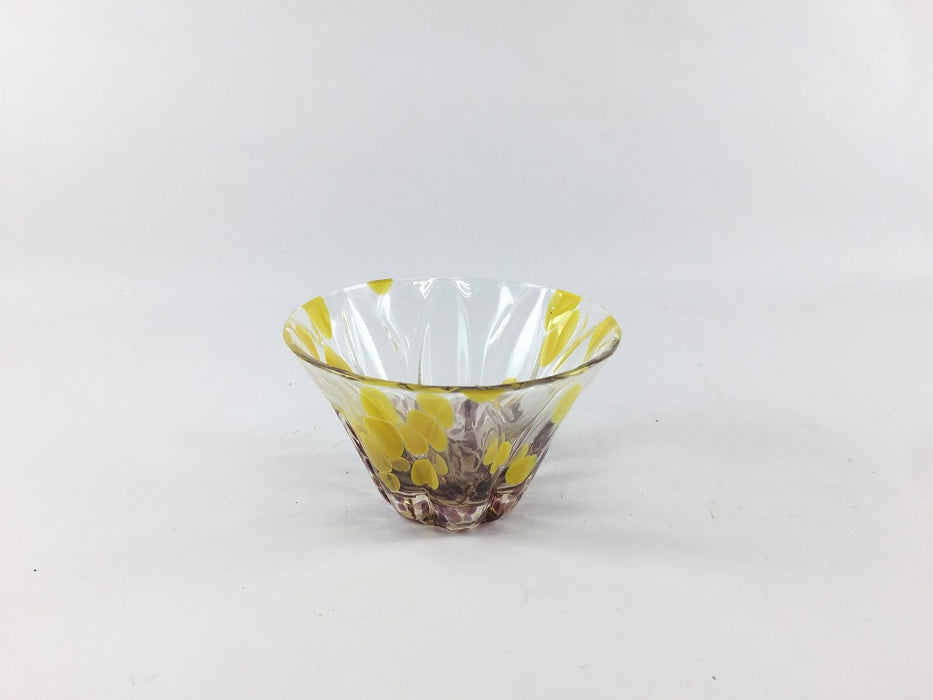 【SALE】50cc花小鉢(茶)　(硝子)　7cm【訳あり】