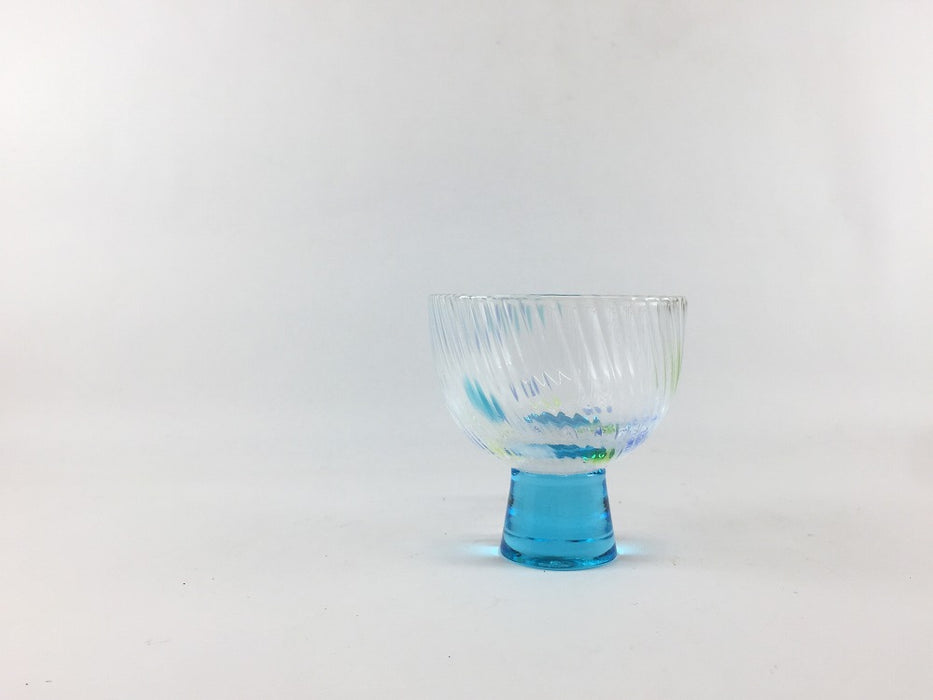 【SALE】70cc高杯(ブルー)　硝子　7cm【訳あり】