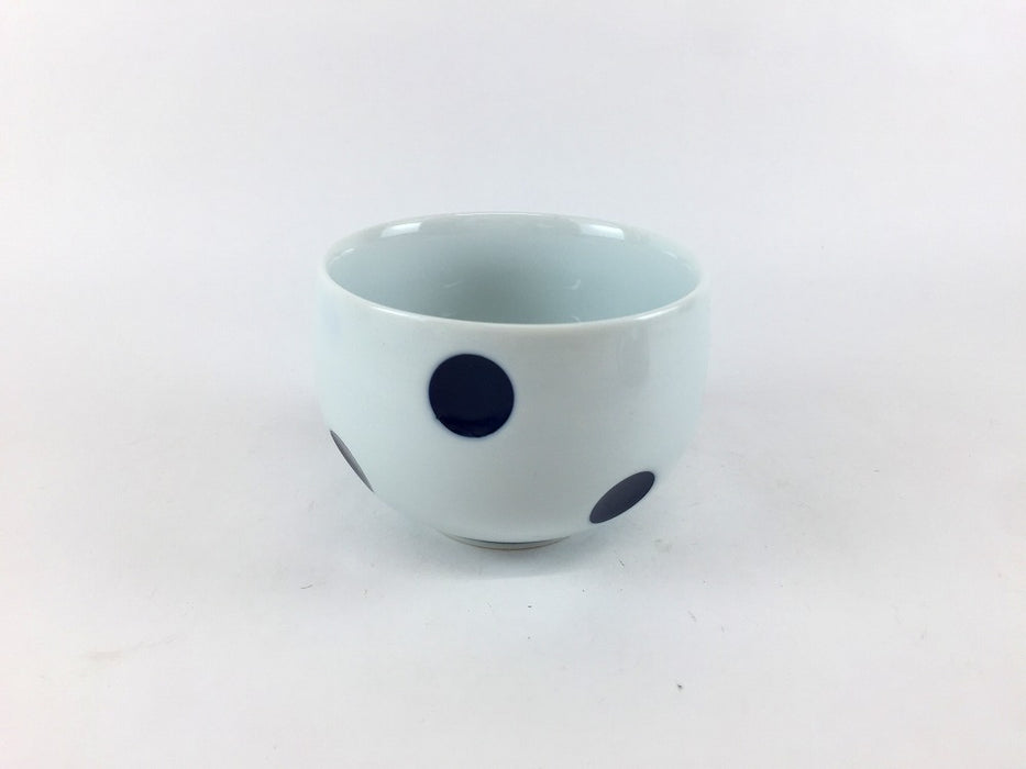 【SALE】ドット丸カップ　(紺/白)　150cc　波佐見焼【訳あり】