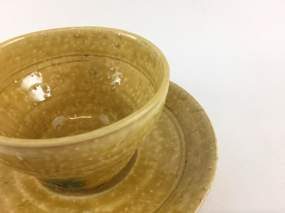 【SALE】珈琲碗皿　黄瀬戸　200cc　有田焼【訳あり】