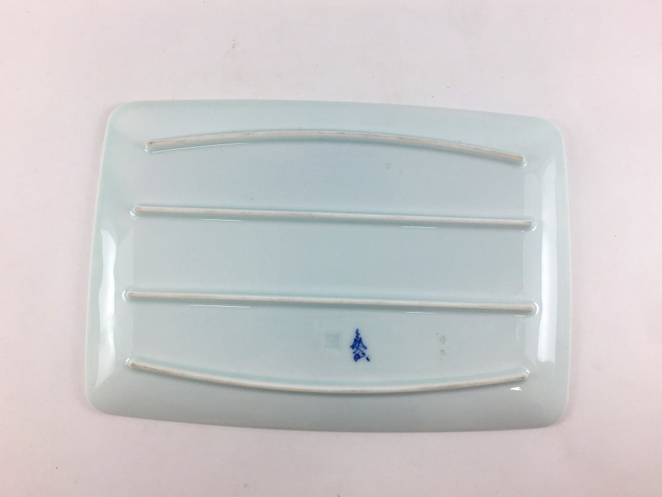 【SALE】215長皿　染刷毛　22cm　有田焼【訳あり】