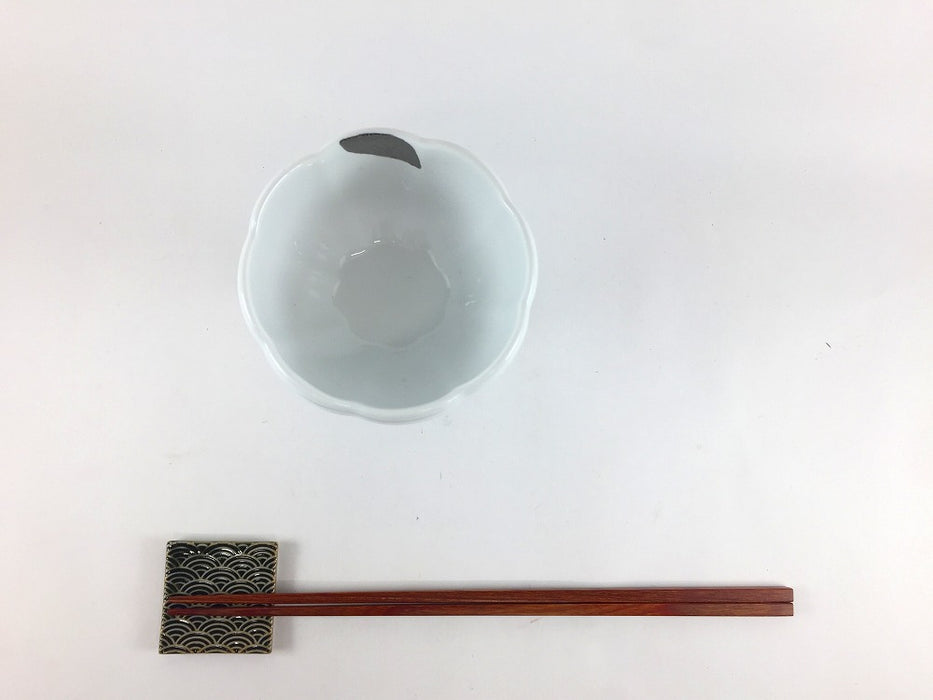 【SALE】乳白金銀葉　ネジ合花　(足付セット/中付のみ)　8cm　有田焼【訳あり】