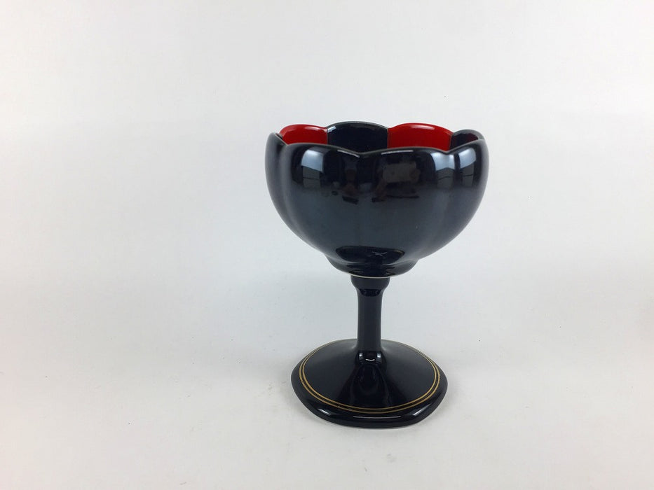 【SALE】黒赤　ネジ合花　(足付セット/中付のみ)　8cm　有田焼【訳あり】