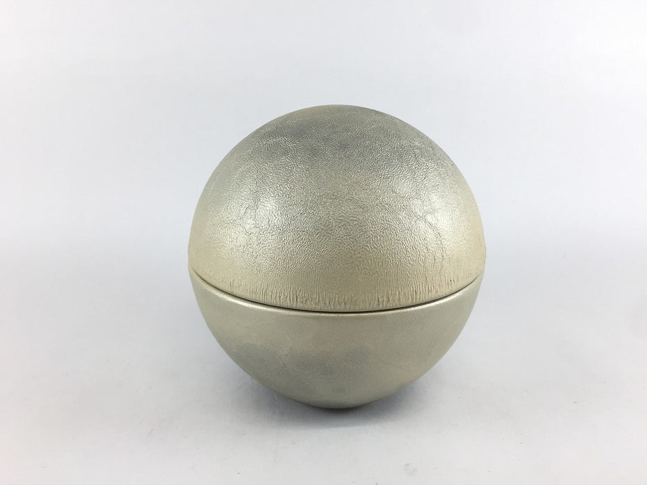 95玉蓋物.シャンパンゴールド　9cm　李荘窯　有田焼