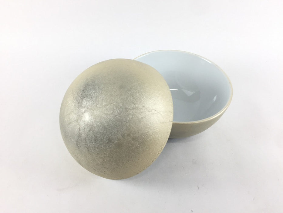 95玉蓋物.シャンパンゴールド　9cm　李荘窯　有田焼