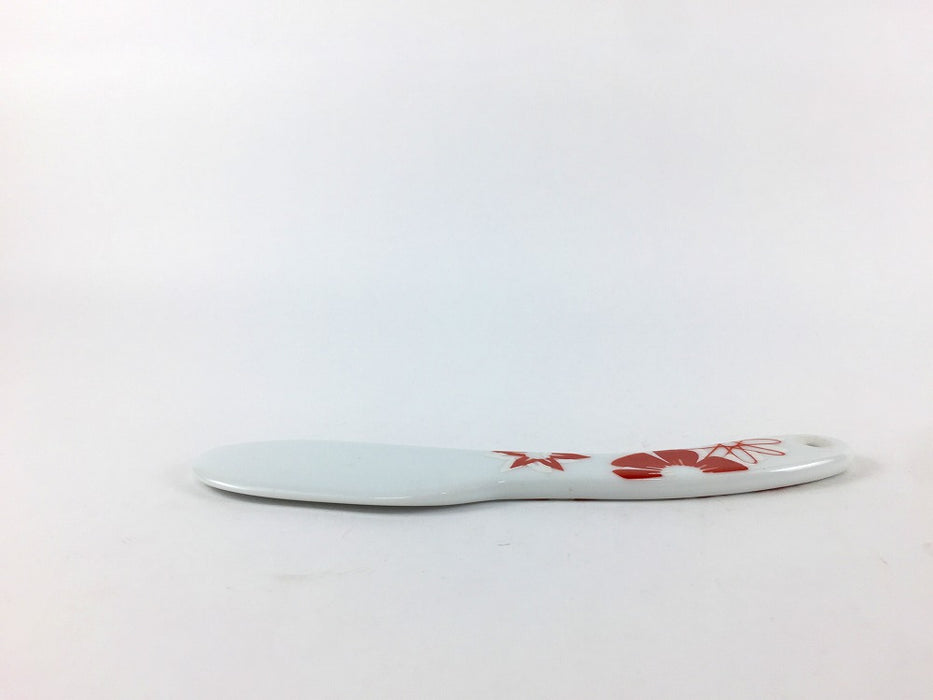 【SALE】錦トロピカルバターナイフ　(赤/黒/緑/イエロー/染付唐草)　13.5cm　有田焼【訳あり】