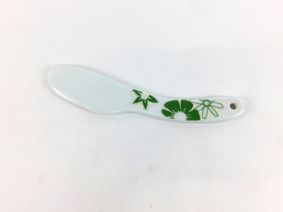 【SALE】錦トロピカルバターナイフ　(赤/黒/緑/イエロー/染付唐草)　13.5cm　有田焼【訳あり】