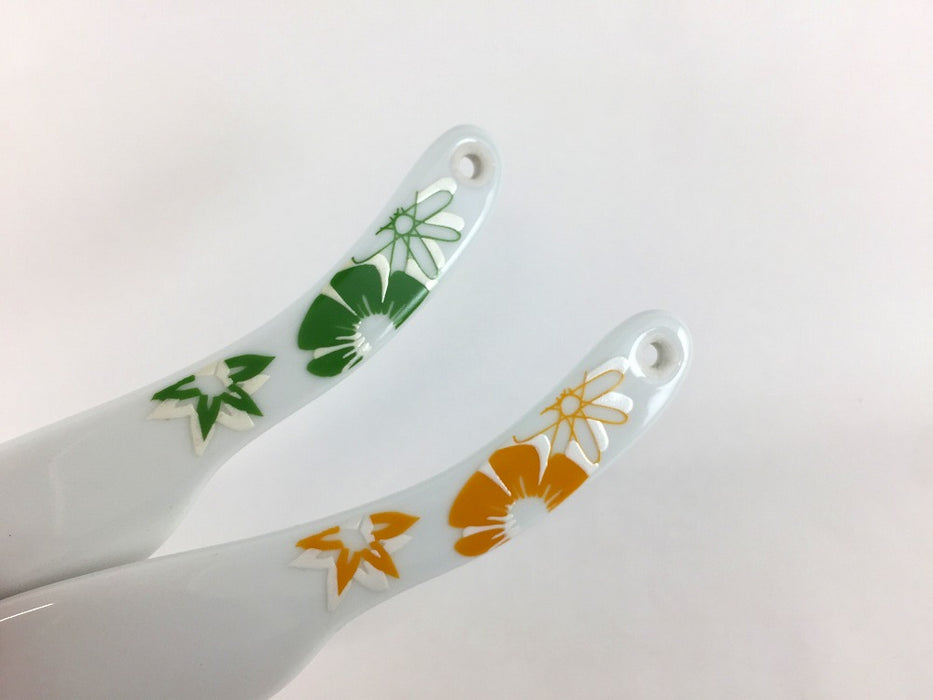 【SALE】錦トロピカルバターナイフ　(赤/黒/緑/イエロー/染付唐草)　13.5cm　有田焼【訳あり】