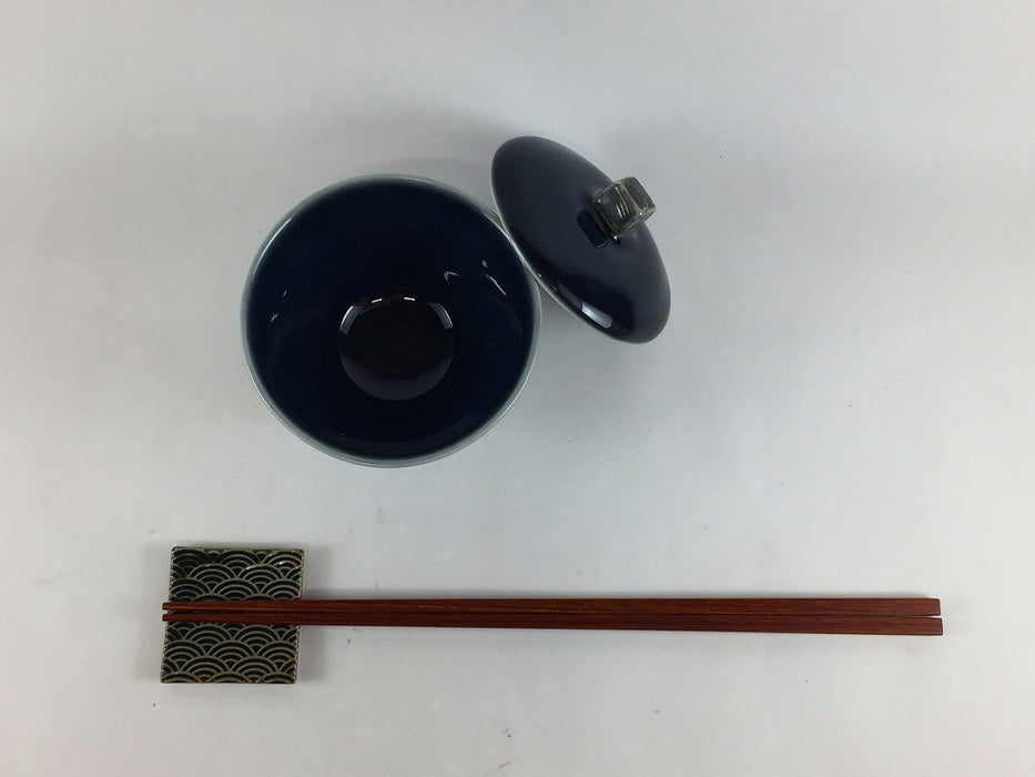 【SALE】ススリ茶碗　墨呉須　8cm　有田焼【訳あり】